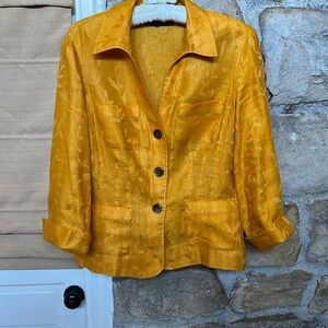 Jones New York Gold Linen Jacket